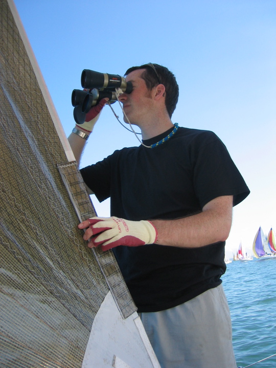 Timmy's close eye on boats as they rounded The Needles