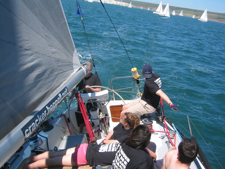 a long beat coming up as we leave The Needles behind